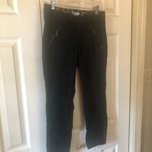 Cache Black Ankle Zip-Pocket Cropped Pants
